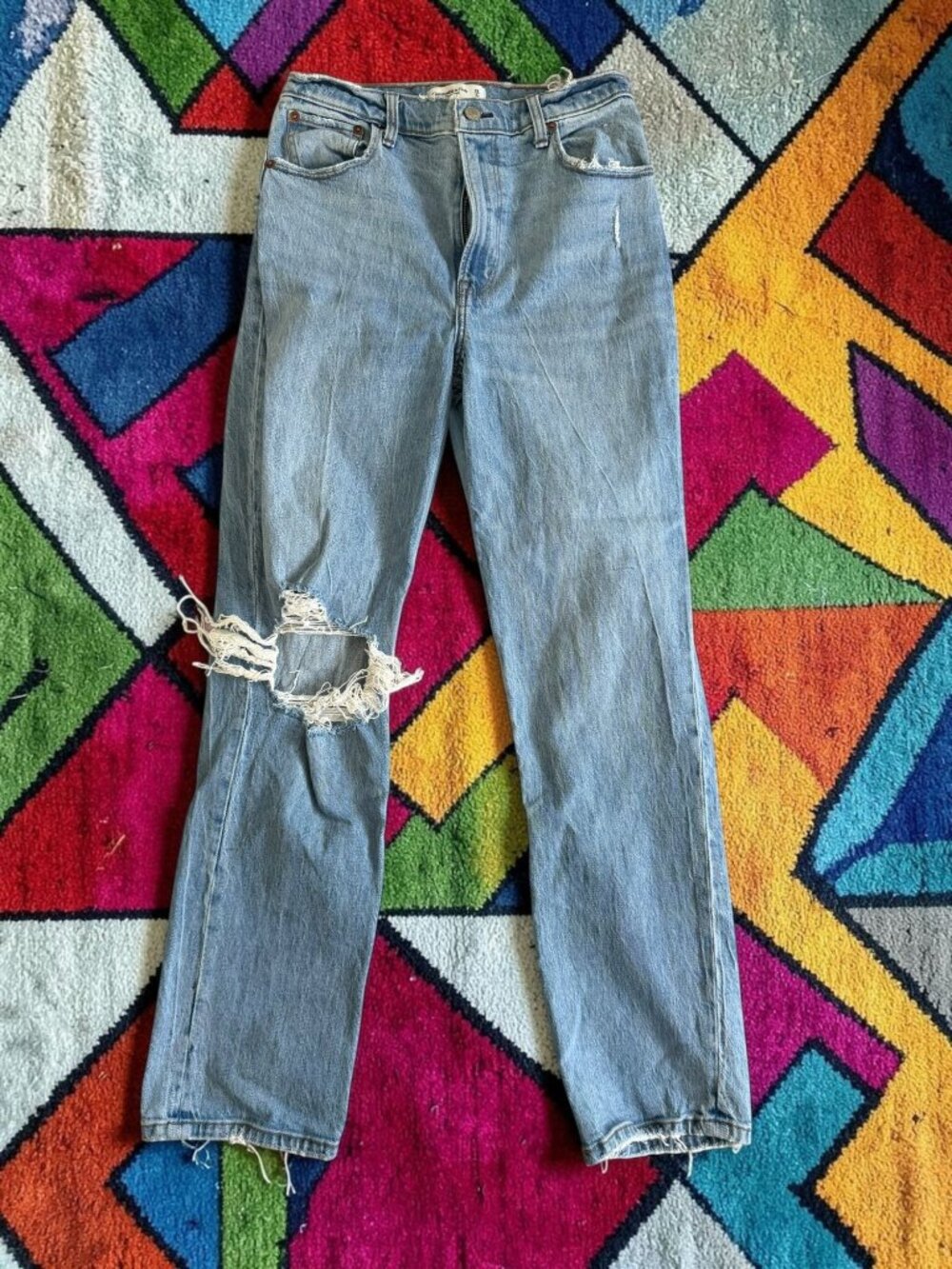 ABERCROMBIE & FITCH Ultra High Rise 90s Denim Jeans Size US 6
